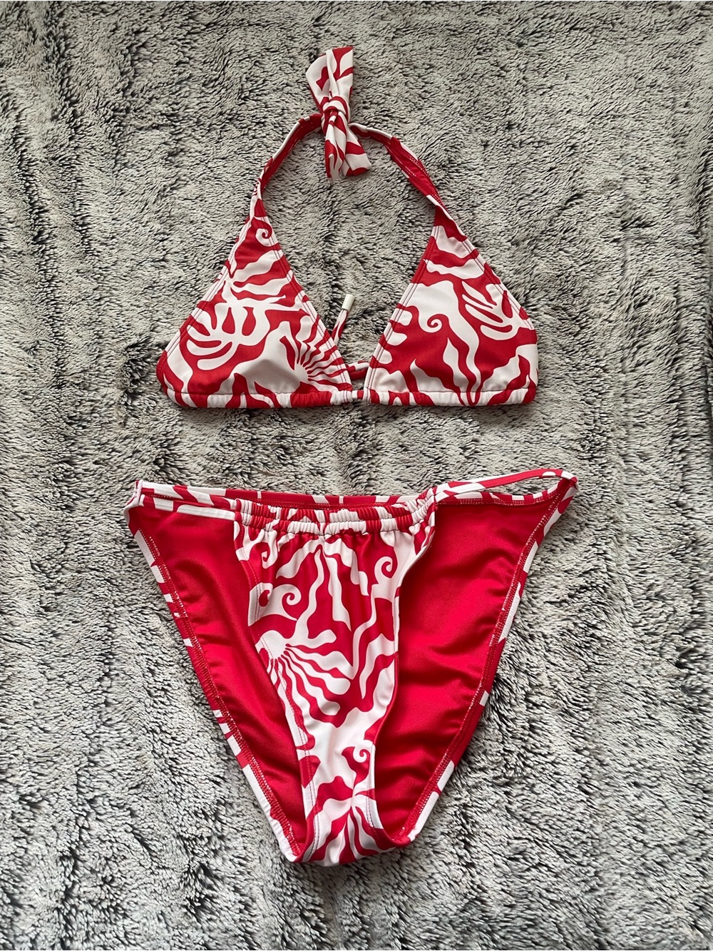 Sanctuary Red and White Patterned Bikini